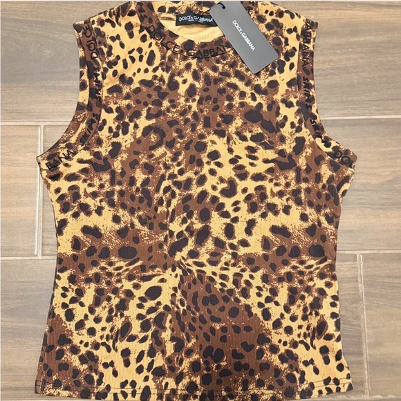 NWT Dolce & Gabbana x SKIMS Cotton Jersey Mock Neck Tank - Picture 6 of 8